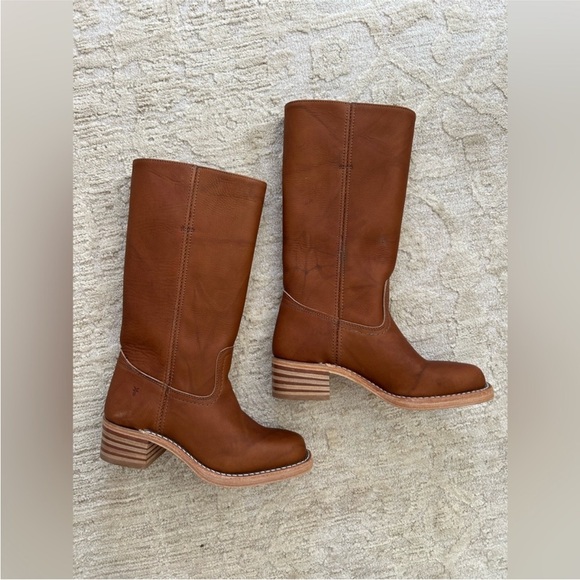 Frye Campus Knee High Boot 14L Saddle Montana - Picture 2 of 10